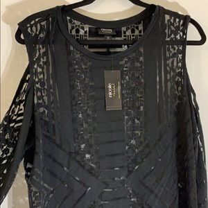 NWT Cold shoulder sheer top size XL